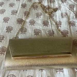 Bright gold envelope style purse